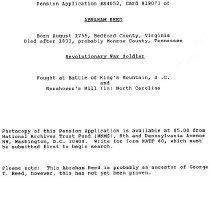Abraham Reed pension application