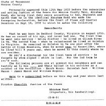 Abraham Reed pension application