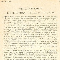 Yellow Springs Article