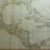 1794 Colored map of the West Indies. Dimensions: 18.75" x 33.75".