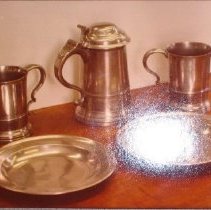 5 piece pewter set