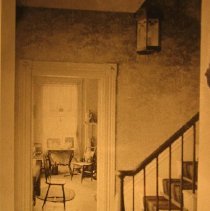 Hallway and stairway of an unidentified house (possibly the Bennett Tyler house)