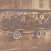 Open motorized trolley car