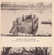 Postcard of Bissell's Ferry and a covered bridge