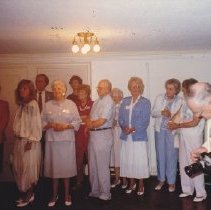 Group photo at the archives opening ceremony, 1990