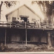 People on the deck of the Scantic Boat Club