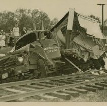 Truck-train collision