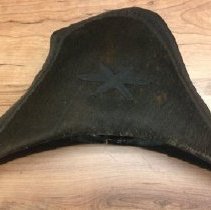 Reverse of cocked naval hat owned by Charles Green