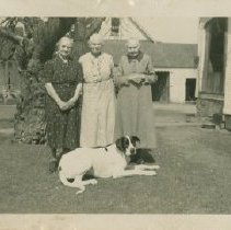 Elderly women and dog