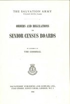 Orders and Regulations for Senior Census Boards