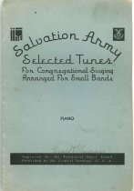 Salvation Army Selected Tunes for Congregational Singing, Arranged for Small Bands, Piano