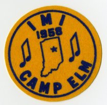 Patch, IMI, 1958, Camp Elm, front