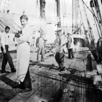 The ADMIRAL, Crew and Captain, Cook with Ship's Cat