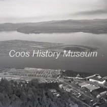 Aerial of Mill and Log Booms