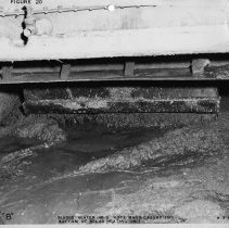 Northeast Plant. Sludge heater no. 5. Figure 20. B. Condition of sludge heater No. 5 on March 23, after 48 hours of operation. Note rags hanging out t