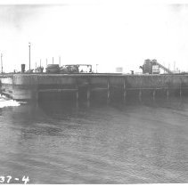 Northeast Plant. Southwest end of pier from tug.