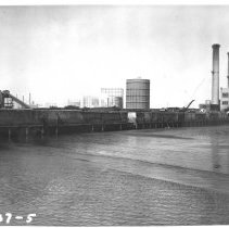 Northeast Plant. Southwest end of pier from tug.