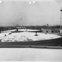 Northeast. [Top of digester tanks]