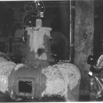 Northeast Water Pollution Control Plant. Influent Pumping station before demolition.