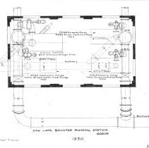 Oak Lane Booster Pumping Station, 1930, Plan No. 14G409-? [Layout of Machinery]