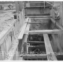 Oak Lane Chlorine House & Valve Chambers, South Valve Chamber, Reservoir Wall & East End of Excavation, Contract No. 240-WWI, Contract No. McElwee-Courbis