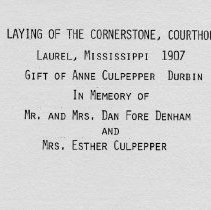 Laying The Cornerstone Of Jones County Courthouse128