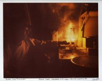 Gasper Lopez, sheepherder, in his wagon - 1981