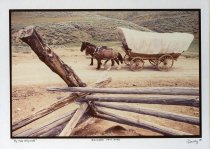 Wagon Crossing Bridger Pass during the Wyoming Centennial Wagon Train- 1990