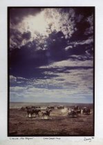 Wagons at the Coon Creek Camp as part of the Wyoming Centennial Wagon Train