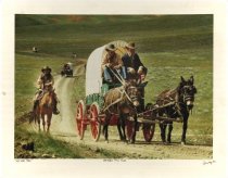 Wagon climbing the Bridger Pass Road