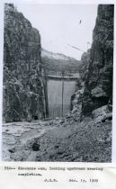 Shoshone Dam, nearing completion