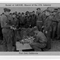 The burial of Laddie.  Laddie's death made national news in 1940.