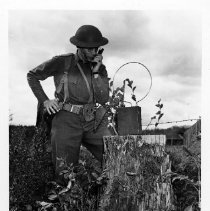 Field radio operator at Fort Ord during WWII