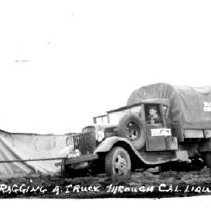 Dragging a truck through Cal. liquid sunshine.