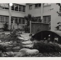 DLIWC: Bridge in Oriental Gardens outside classroom building