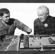 Bruce Ariss and Presidio of Monterey Diorama, 1970.