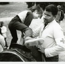 Fort Ord -family life & child care: child riding a horse