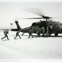 Fort Ord -troops loading a helicopter