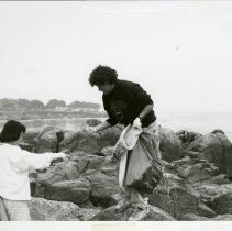 Fort Ord -events & places: picking up trash on beach