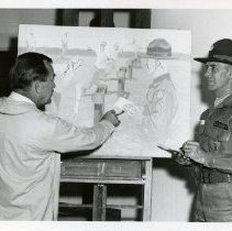 Fort Ord - Drill Instructor posing for painting