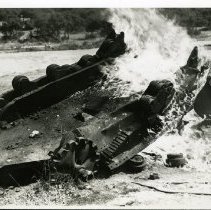 Fort Ord - anti-tank damaged by Molotov cocktail