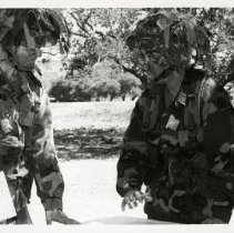 Fort Ord -field maneuvers: soldiers talking