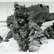 British Soldiers Training on the Beach at Fort Ord, ca. 1980s.