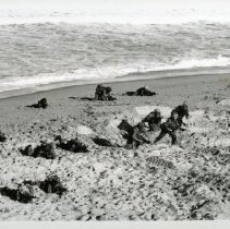 British Soldiers Storming the Beach at Fort Ord, ca. 1980s.