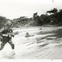 Operation Just Cause - Panama: soldiers patrolling through water