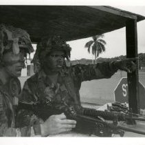 Operation Just Cause - Panama: Soldiers in guard post