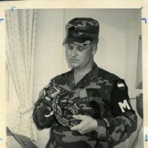 Fort Ord - Security/Police/Safety: MP holding a snake