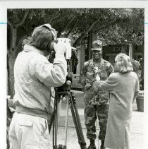 Fort Ord -   Soldier being interviewed on TV
