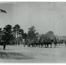 76th Field Artillery - Battery D, pass in review, ca. 1920s to early 1930s.