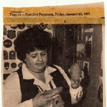 Margaret Adams, Presidio of Monterey Museum Director, 1977.